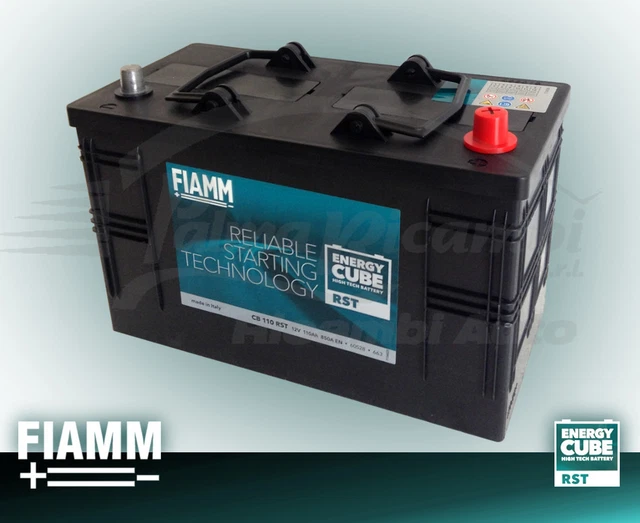 BATTERIA CAMION TRATTORE FIAMM POWER CUBE B 180 EHD 180Ah 1100A Dim. 513x223x223 EUR 234,50 - IT - Foto 6