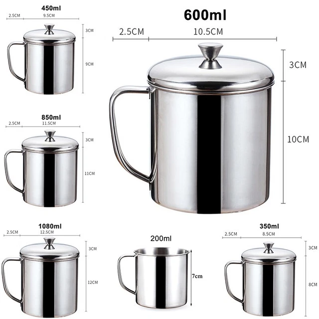 Acier Inoxydable Voyage Camping Tasse Extérieur Buvant Bière Café Thé /Poignée/