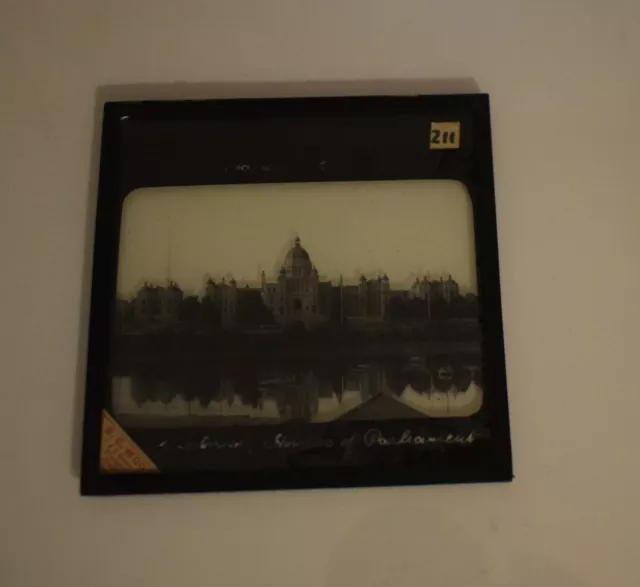 Magic Lantern Slide VICTORIA HOUSES OF PARLIAMENT C1900 PHOTO CANADA 2