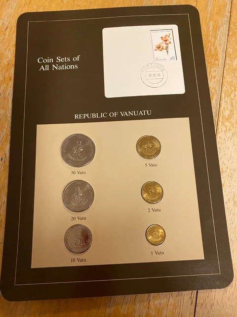 Coin Sets Of All  Nations  Republic Of Vanuatu  1983  Unc  W / Card