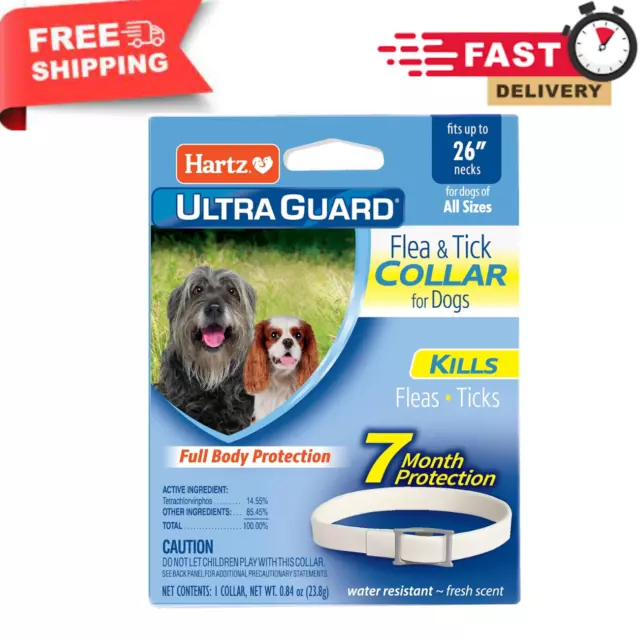 Hartz UltraGuard Flea & Tick Collar for Dogs & Puppies 26", 7 Month Protection