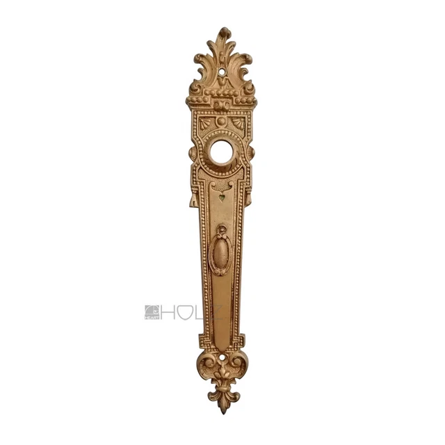 Plaque De Béquille Longue Style Gründerzeit – Acier Antique, Rosace, Pour Poignée De Porte Ancienne