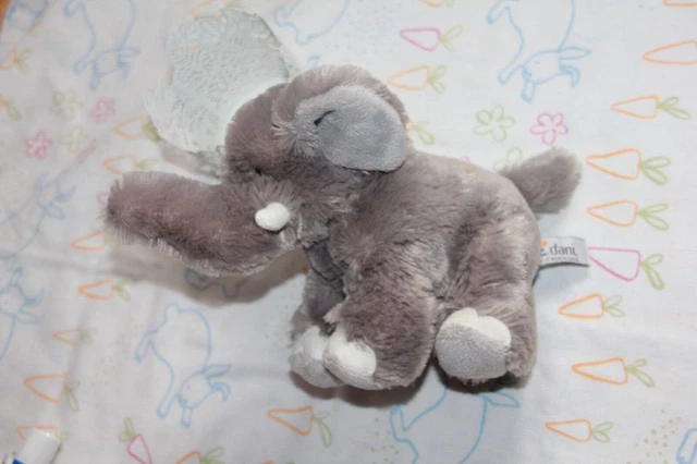 Doudou Peluche Creations Dani Elephant Gris  Neuf