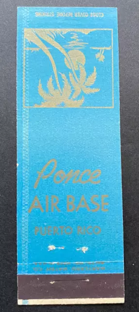 Puerto Rico 1950s, PONCE AIR BASE  Match Cover