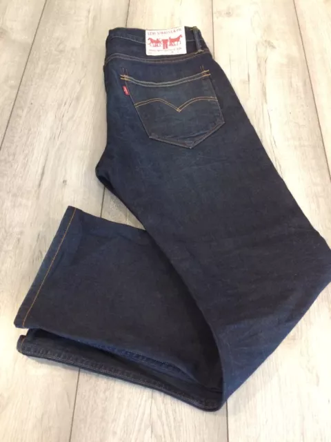 Jeans stretch leggeri da uomo levi's 504 vita 32"" x 30"" gamba blu.