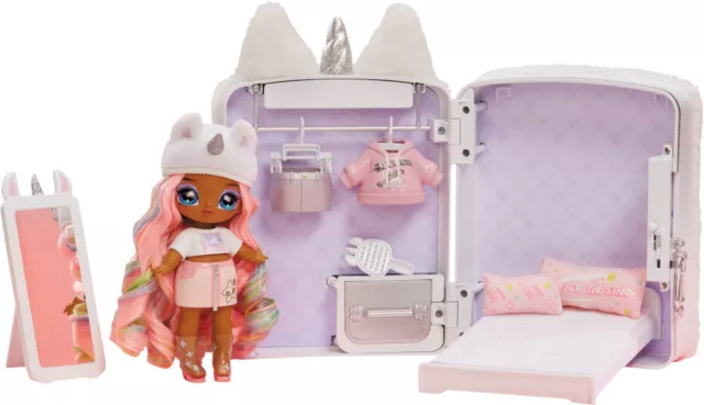 Na! Na! Na! Surprise 3-in-1 Backpack Bedroom Unicorn Playset- Whitney Sparkles