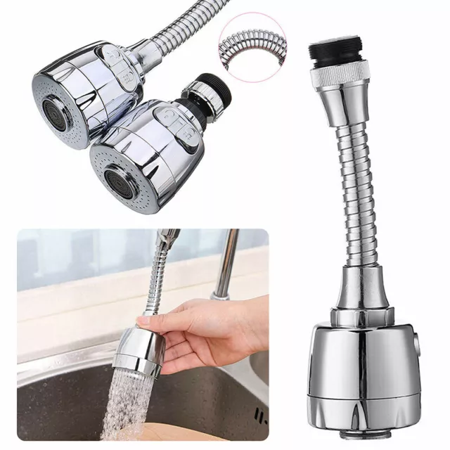 360° Rotatable Kitchen Nozzle Filter Swivel Aerator Diffuser Water Saving Faucet
