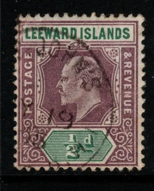 LEEWARD ISLANDS SG20 1902 ½d DULL PURPLE & GREEN FINE USED