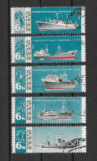 (142) Sowjetunion/UdSSR 1967 Schiffe Mi.Nr. 3326/30 kpl. Satz gestempelt