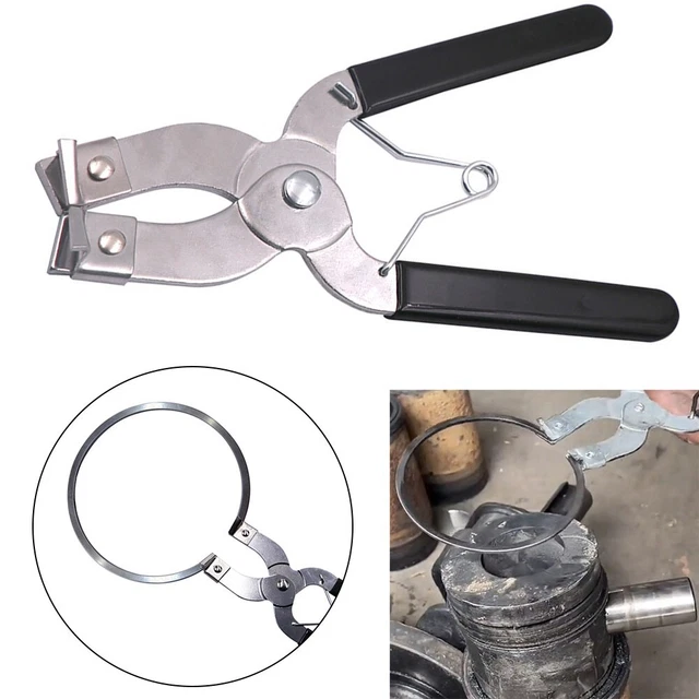 Kit 4 Outils Moteur Swpeet – Compresseur Anneaux Piston 4" + Pince + Jauge + Clé, Acier Inox