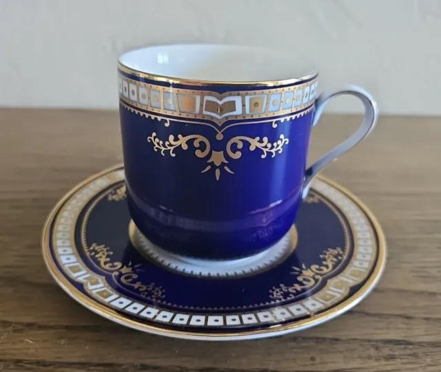 RMS Titanic 1st Class Cobalt Blue Cup and Saucer Artifact - IMMACULATE condition