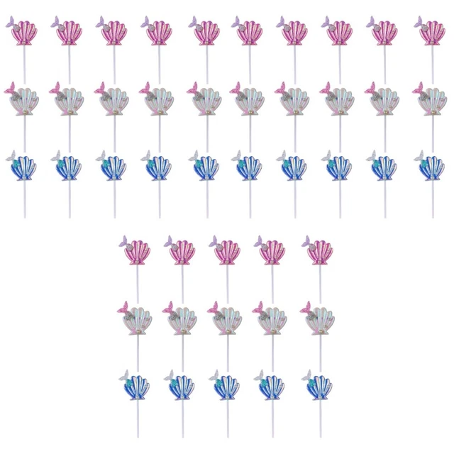 3x Fiesta Pasteles Picks Sirena Pastel Cupcake Decoraciones
