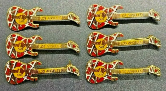 Hard Rock Cafe Los Angeles - Eddie Van Halen Red Kramer Guitar Pin - HRC Back
