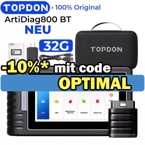 TOPDON AD800 BT Profi KFZ OBD2 Diagnosegerät Auto Scanner ALLE SYSTEM Bluetooth
