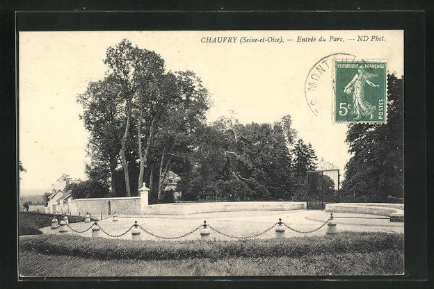 CPA Chauvry, Entree du Parc