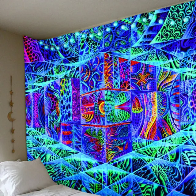 Large Hippie Trippy Psychedelic Tapestry Wall Hanging Blanket Room Decoration