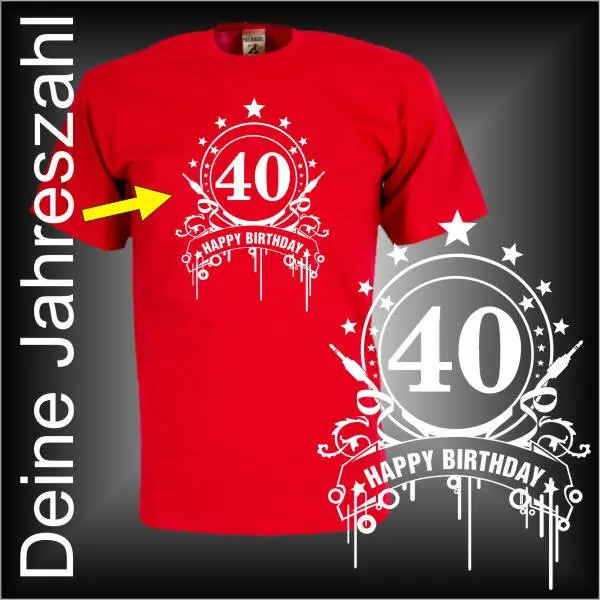 Wunschzahl Deine Zahl 30 40 50 60 Happy Birthday Geburtstags Funshirt (FSG051)