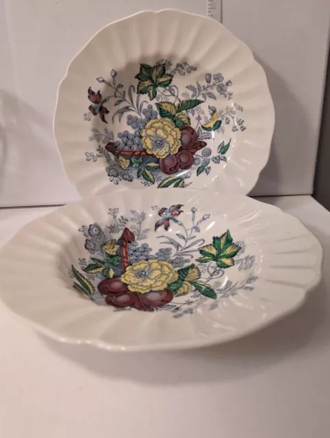 ROYAL DOULTON THE KIRKWOOD D5130 8½  inch rimmed soup bowl - Set Of 2