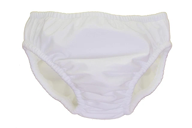 Reusable Swim Diaper, White, 3T