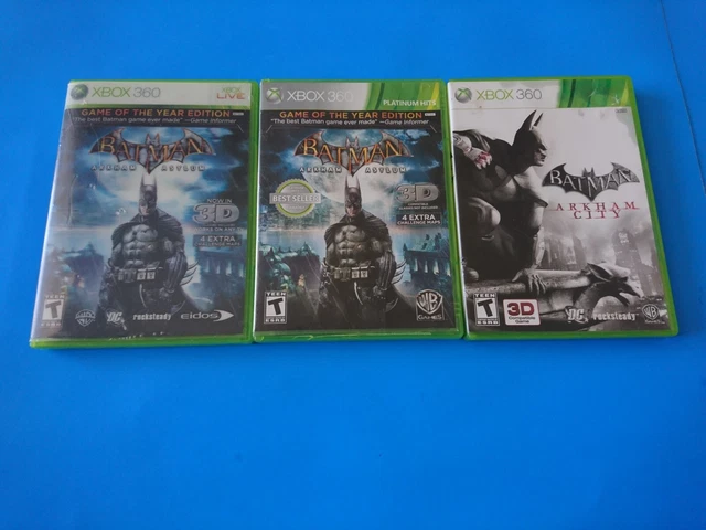 Batman Arkham City & 2 Arkham Asylum Game of the Year Editions for Xbox 360