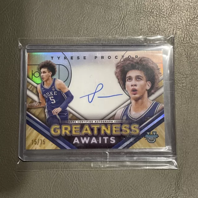 TYRESE PROCTOR 202324 BOWMANS BEST U GREATNESS AWAITS Yellow AUTO /75