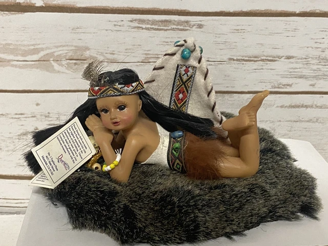 Vintage Native American Porcelain Doll by Duck House Heirloom Dolls