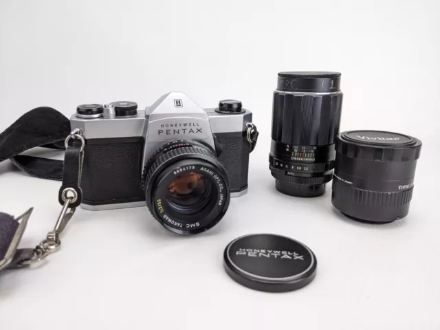 Honeywell Pentax SP1000 + SMC Takumar 55mm 2 SMC Takumar 135mm 3.5 TESTED WORKS