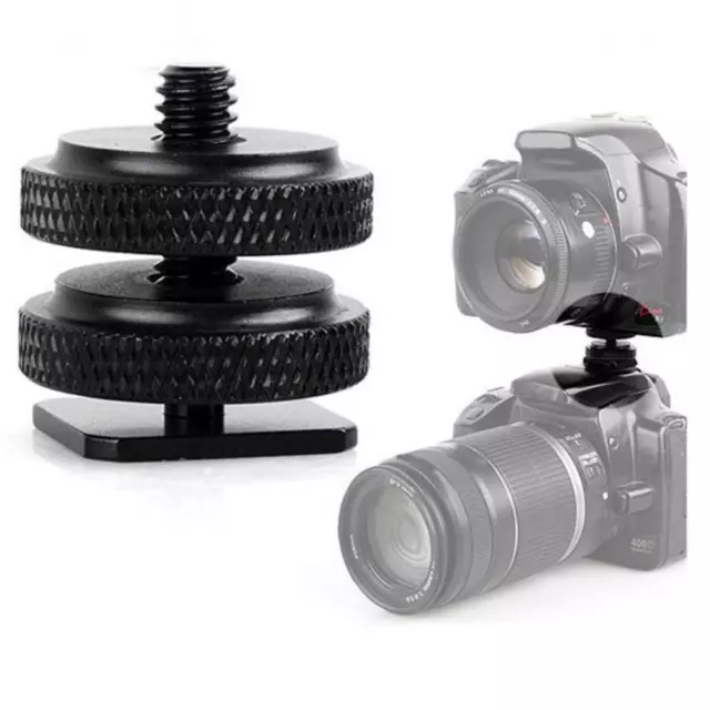 1/4 In Tripod Screw To Flash Hot Shoe Adapter Black Adapter Bracket Screw H3Z9