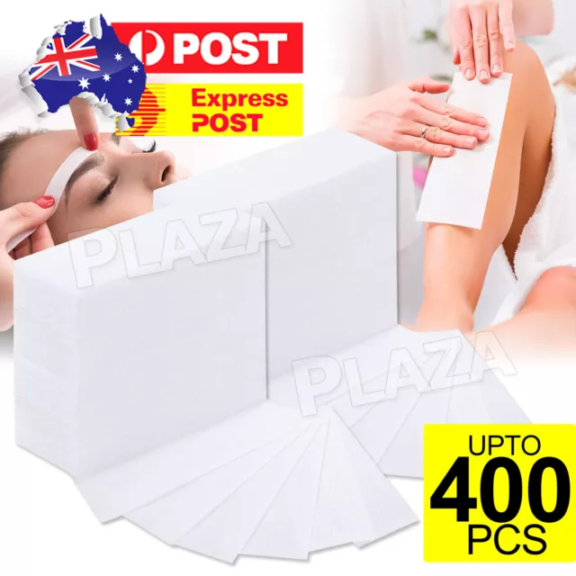 UP 400X Pre-Cut Strips Pack Non Woven Disposable 70gsm Wax Waxing Papers Cut New