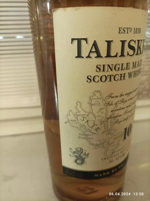 Talisker 10 J.  Isle of Skye Single Malt Scotch Whisky 45,8 % 0,7l, altes Design 2