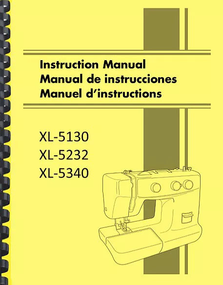 Máquina de coser Brother XL-5130 XL-5232 XL-5340 MANUAL DE INSTRUCCIONES DEL PROPIETARIO