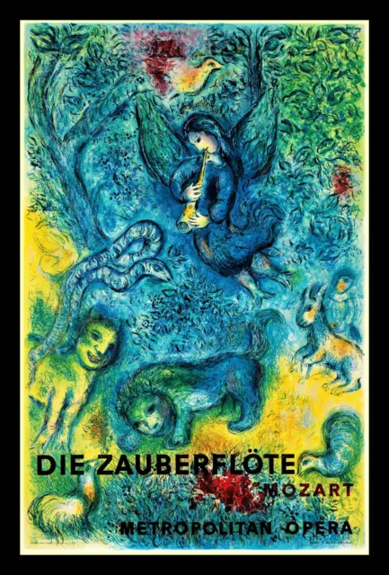 Marc Chagall Mozart Metropolitan Opera Canvas Print Fridge Magnet 10x15 Large