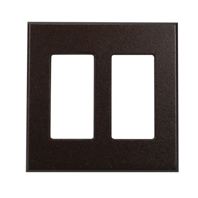 Lightolier Controls Fb2Sbr Multi 2 Gang Faceplate Wall Plate, Brown