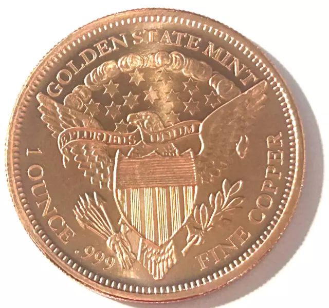 1 oz Draped Bust Copper Round Coin.