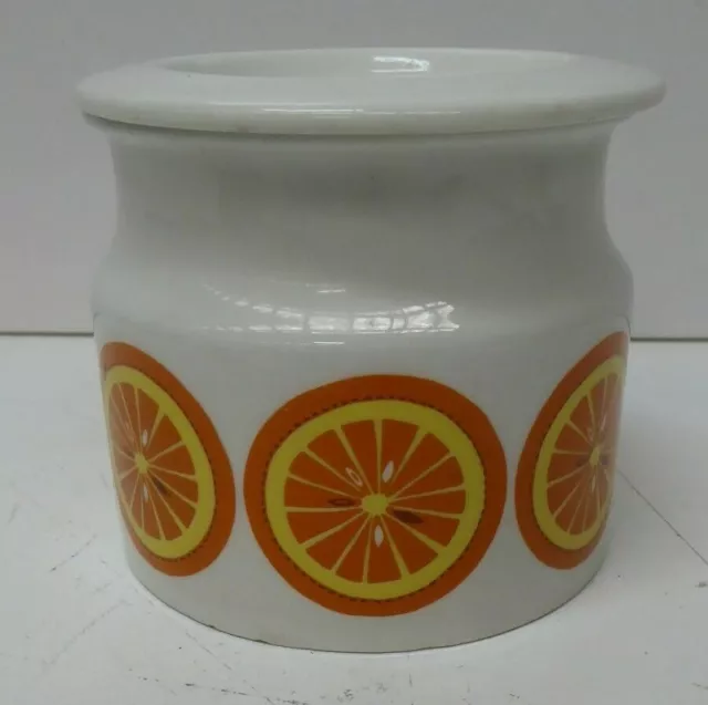 Vintage Arabia Jam  Pot Orange Slice Marmalade Mid Century Decoration