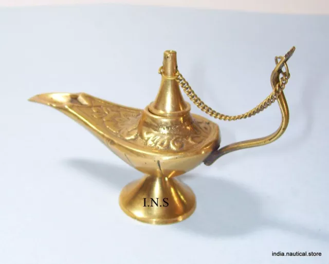 Aladdin Lamp Solid Brass 6 Genie Lamp