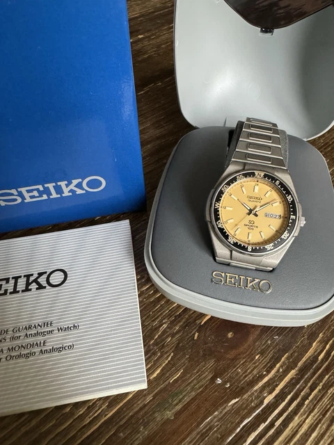 Seiko Montre Vintage Femme Années 80 – Quartz, Cadran Ivoire, Bracelet Cuir Beige – Neuf Avec étiquettes !