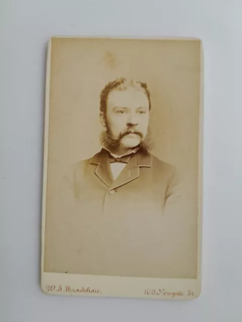 CDV: Man Facial Hair: W S Bradshaw: London School of Photography