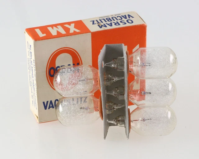Osram Vacublitz XM 1 XM-1 XM1 - 5 Blitzbirnen Blitzleuchten Valvole Blitz Di