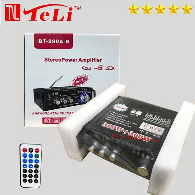 4 CANAUX STÉRÉO 12 V HIFI Bluetooth puissance voiture amplificateur Audio  FM AMP EUR 33,95 - PicClick FR