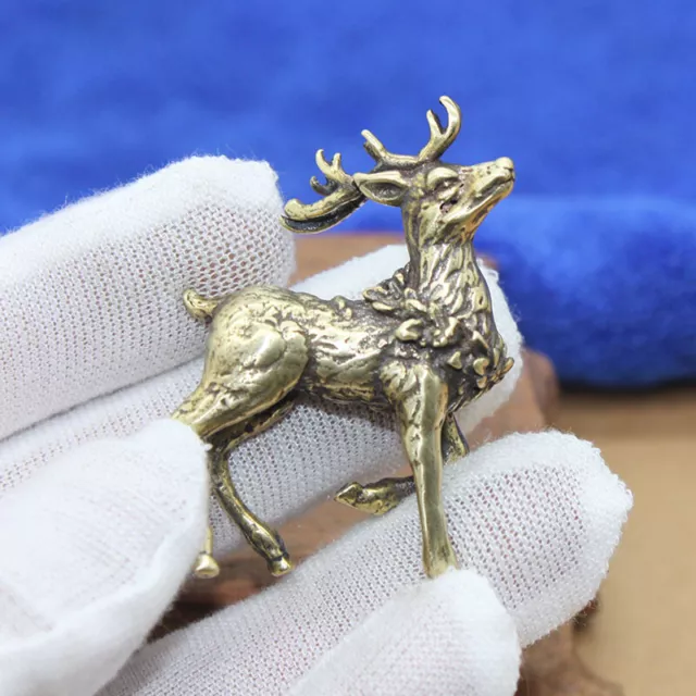 SOLID BRASS DEER Figurine Small Statue Home Ornaments Animal Figurines Gift  $13.94 - PicClick AU