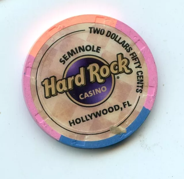 2.50 Chip from the Hard Rock Casino Hollywood Florida H&C