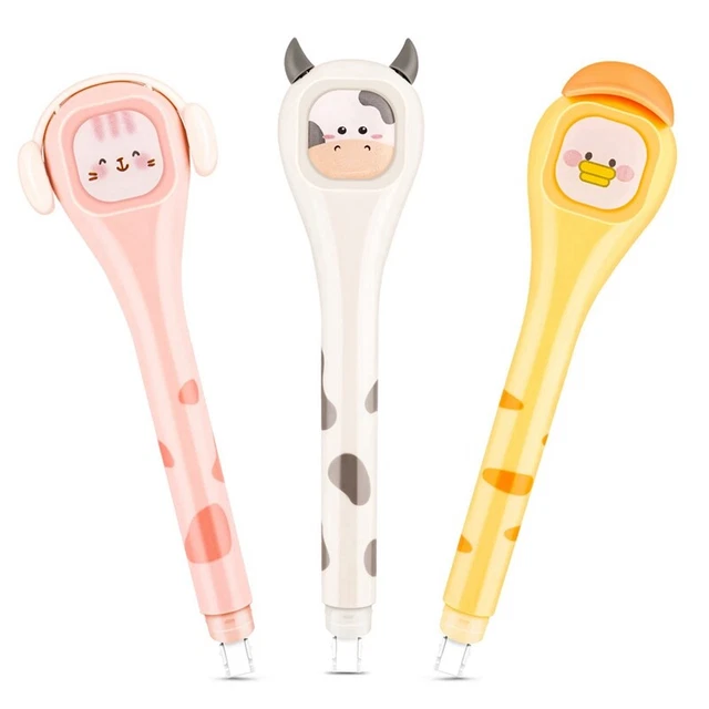 3Pcs  Correction Tape Pen with Easy to Use Kawaii Pen Applicator X4N75234
