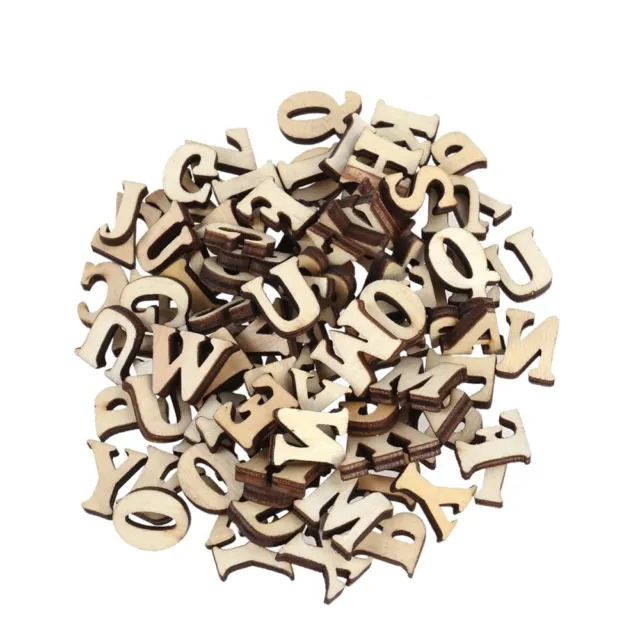 New 100Pcs Burlywood Color Wooden Alphabet Scrabble Tiles Black Letters &  Numbers For Crafts Wood