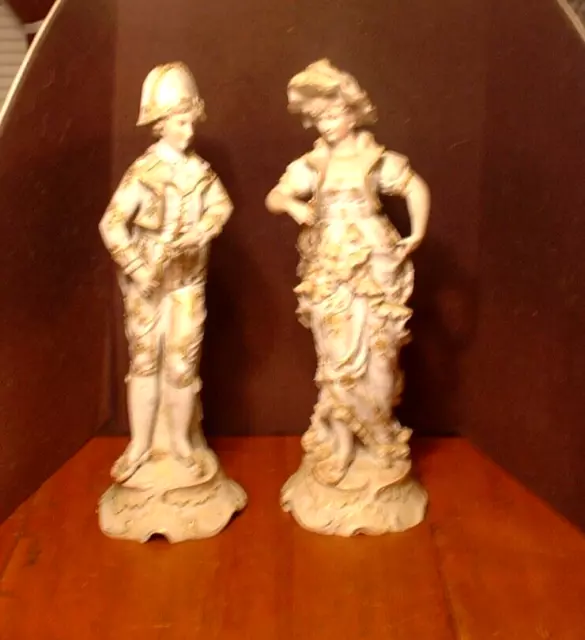 Pair of Antique 19ThC German Porcelain Figurines ATTB to Carl Schneider & Co.