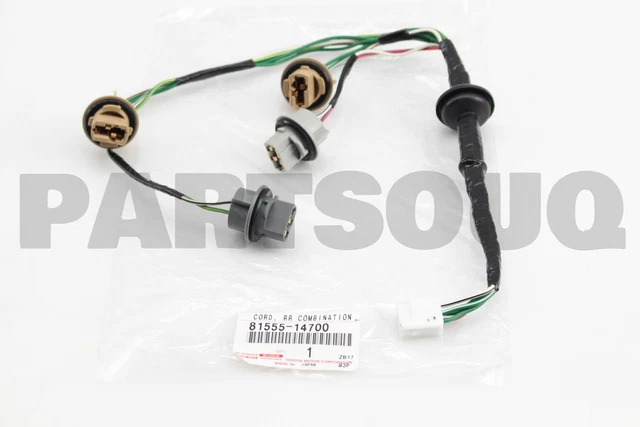 8155514700 Toyota SOCKET &amp; WIRE SUB-ASSY, REAR COMBINATION LAMP, RH/LH OEM