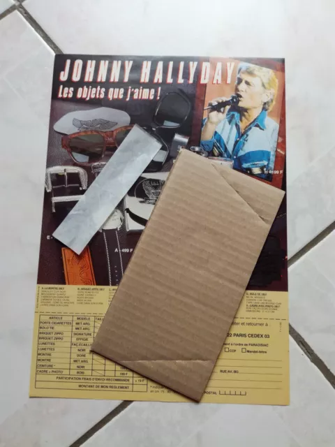 Johnny Hallyday Flyer  "Les Objets que j'aime"  (Avec les Prix)