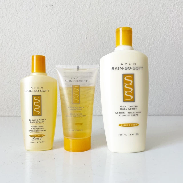 AVON SKIN TAN SUAVE Ligero y Exuberante con baño hidrosellado salpicaduras gel de ducha loción corporal