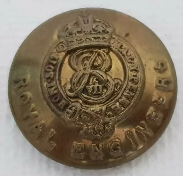 Edward VII Royal Engineers Brass button 17mm Platt & co