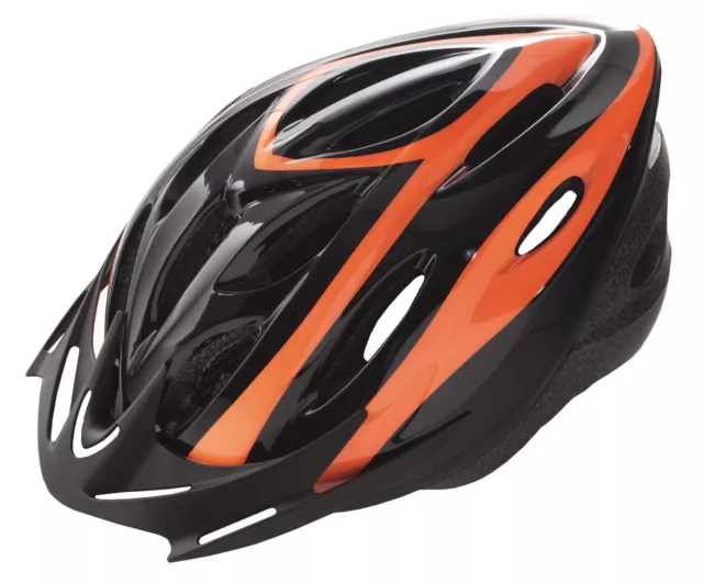 Casco de Ciclismo Deportivo Negro Naranja para Bicicleta Carretera MTB T M 3490M